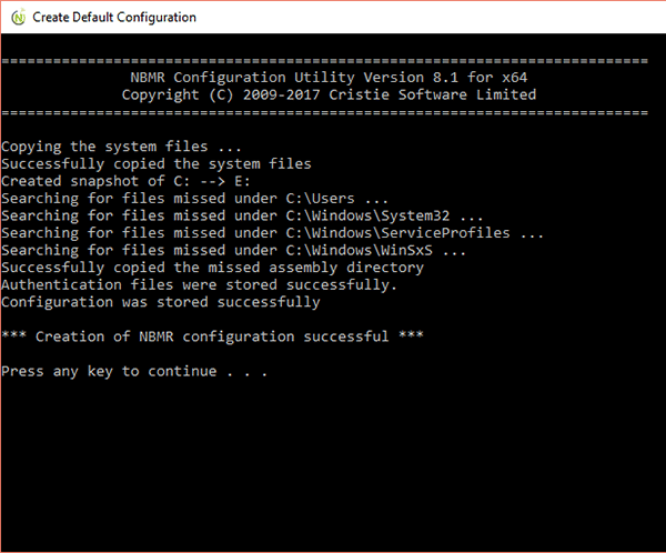 config running screenshot