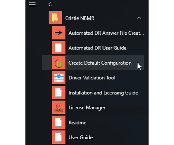 Launch default configuration screenshot