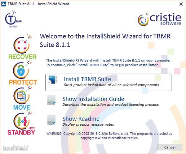 welcome installation screenshot