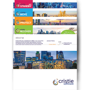 Folleto de la empresa Cristie Software