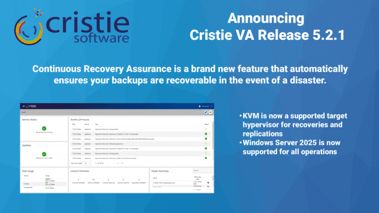 Cristie Virtual Appliance (VA) Release 5.2.1 What's New